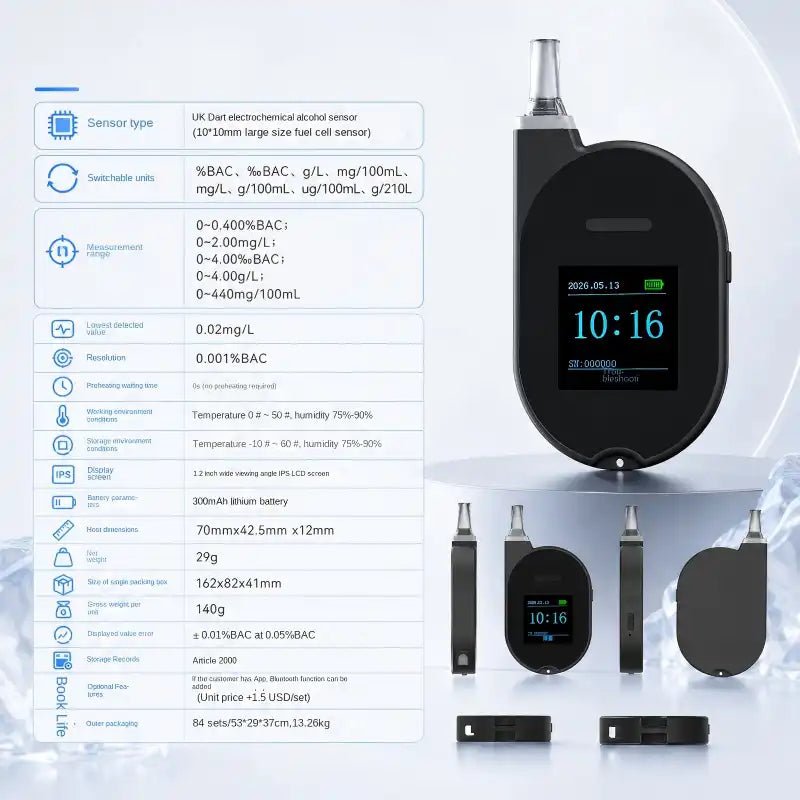 VXFcore - VXFcore ATH3S Fuel Cell Breathalyzer | UK Dart Sensor Electrochemical Alcohol Tester - OEM/ODM Wholesale for Hunting & Tactical Gear