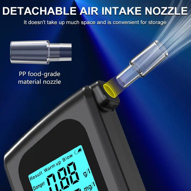VXFcore - VXFcore ATMR1106 Portable Alcohol Tester - Smart Breathalyzer with Active Blowing Detection & 3 - Second Results for Hunting & Tactical Gear