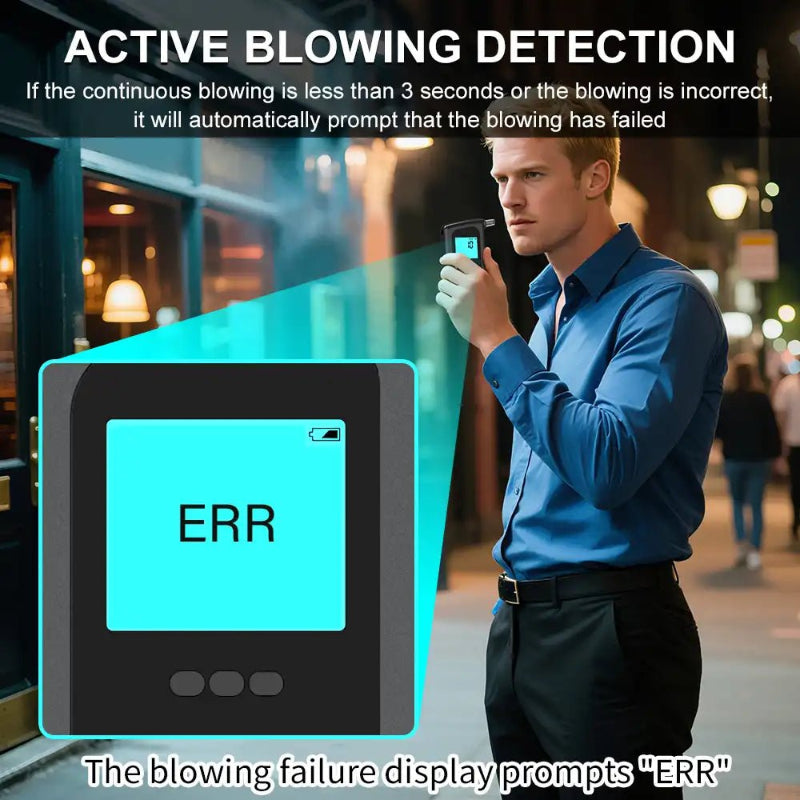 VXFcore - VXFcore ATMR1106 Portable Alcohol Tester - Smart Breathalyzer with Active Blowing Detection & 3 - Second Results for Hunting & Tactical Gear