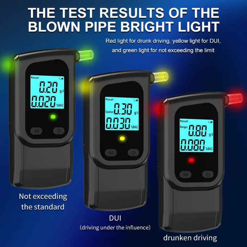 VXFcore - VXFcore ATMR1106 Portable Alcohol Tester - Smart Breathalyzer with Active Blowing Detection & 3 - Second Results for Hunting & Tactical Gear