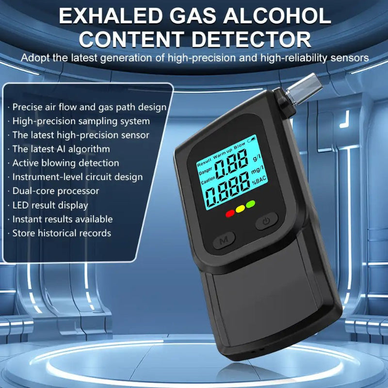 VXFcore - VXFcore ATMR1106 Portable Alcohol Tester - Smart Breathalyzer with Active Blowing Detection & 3 - Second Results for Hunting & Tactical Gear