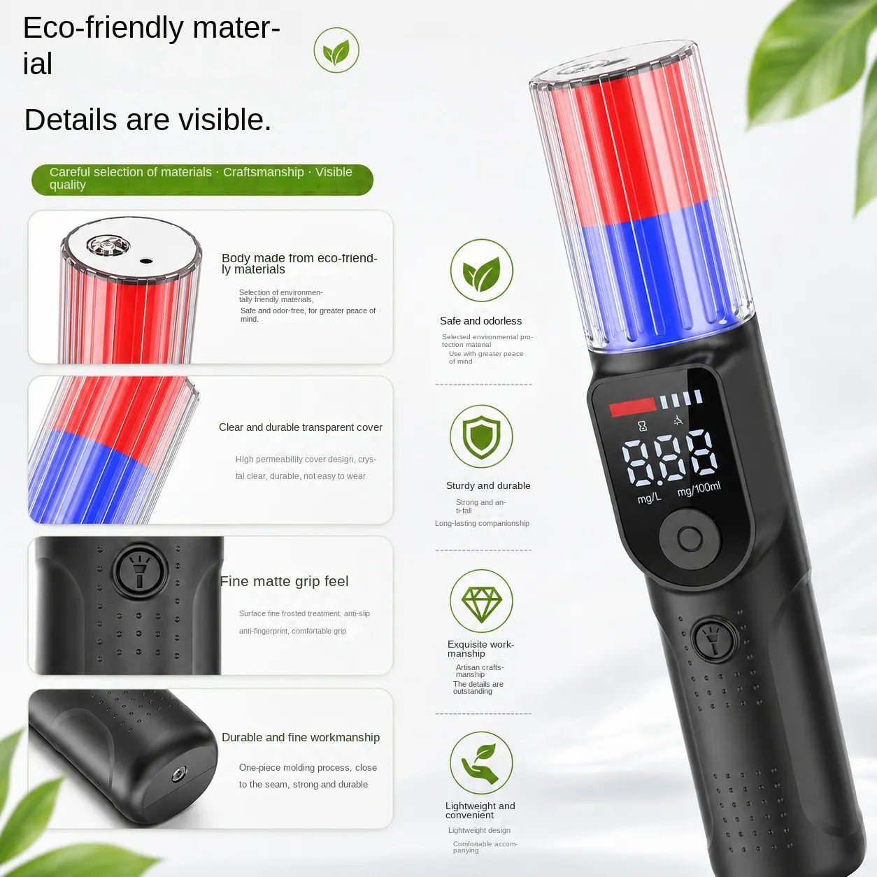 VXFcore - VXFcore ATS1 Baton Breathalyzer | Law Enforcement Grade Contactless Alcohol Tester for Hunting & Tactical Gear