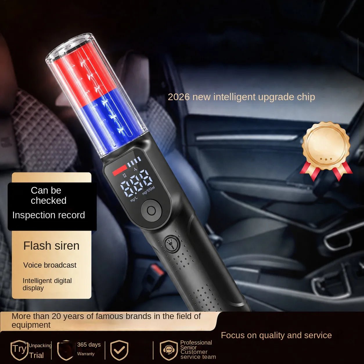 VXFcore - VXFcore ATS1 Baton Breathalyzer | Law Enforcement Grade Contactless Alcohol Tester for Hunting & Tactical Gear
