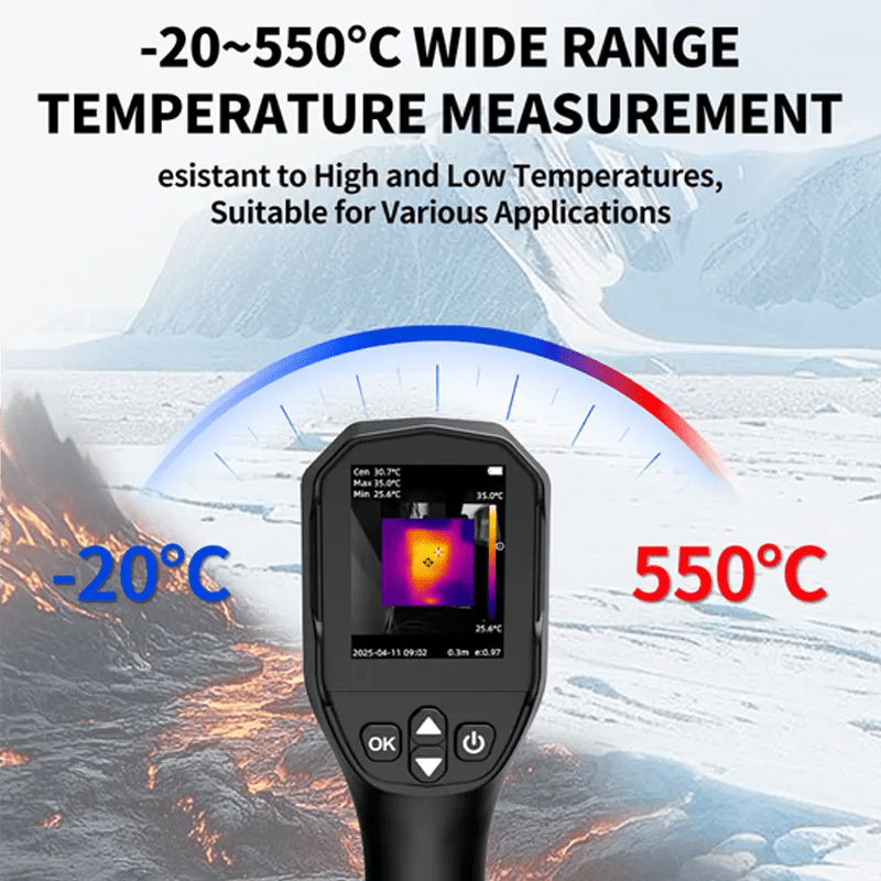 VXFcore-VXFcore YX196 Pro Handheld Thermal Imaging Camera | Professional Infrared Imager with 2.8" Screen, Dual-Light Fusion & PC Analysis (-20°C to 550°C) for Hunting & Tactical Gear